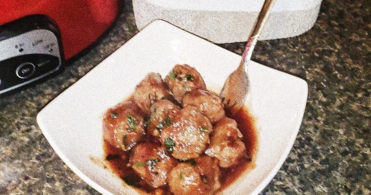 Crockpot Cranberry Orange Turkey Meatballs